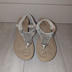 White and Silver Belez Sandals